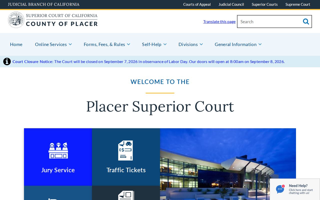 Roseville resident lookup at Placer Superior Court