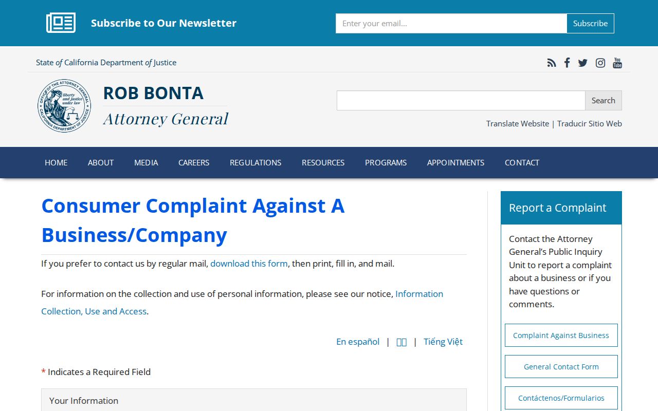 Roseville ZIP code California consumer complaint guidance